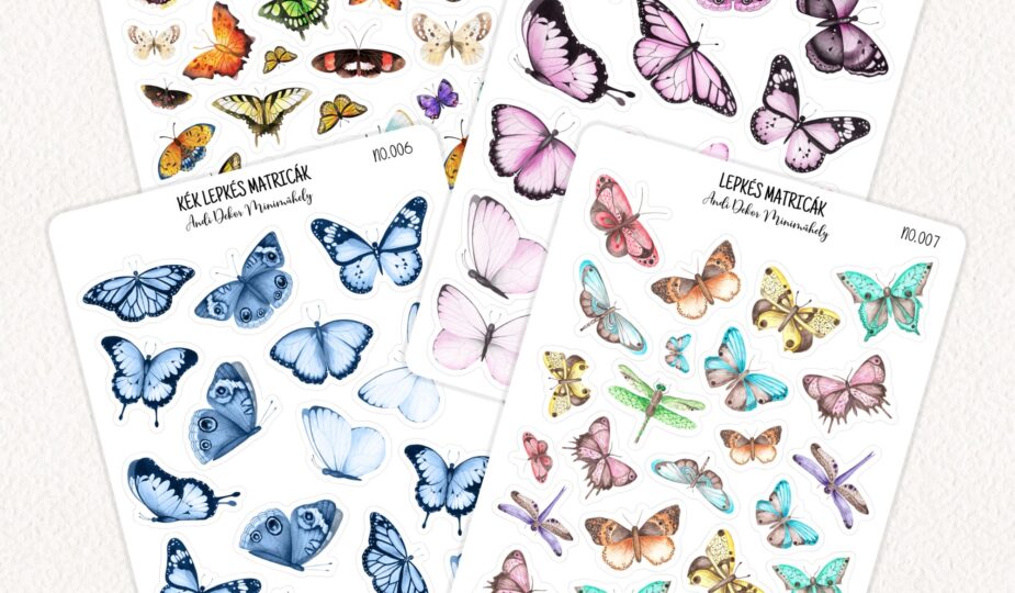 pillangós matricák