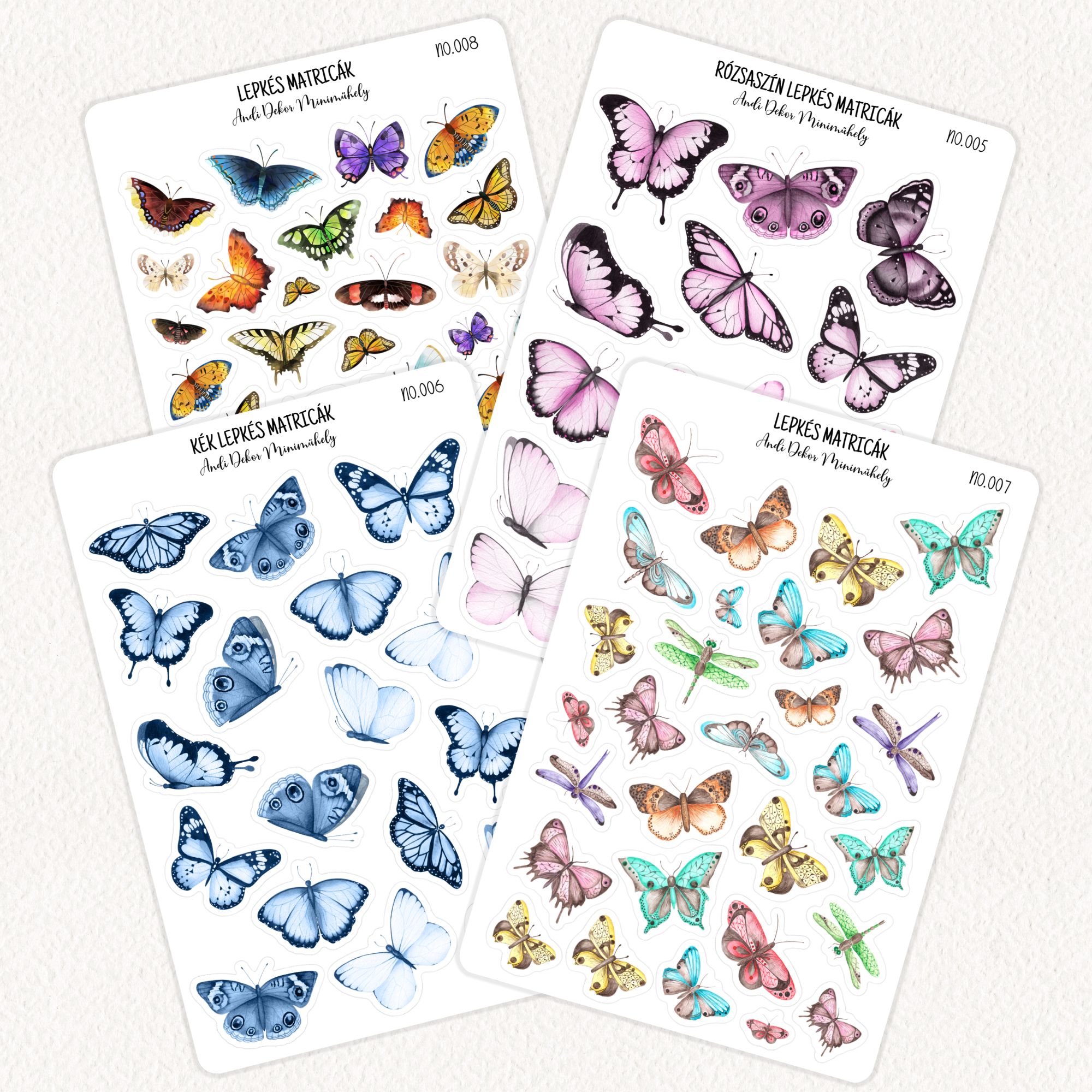 pillangós matricák
