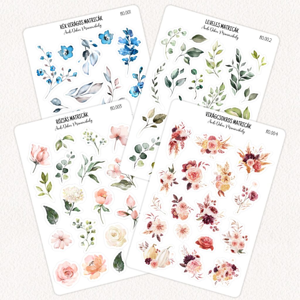 Virágos matrica csomag
