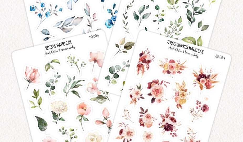 Virágos matrica csomag