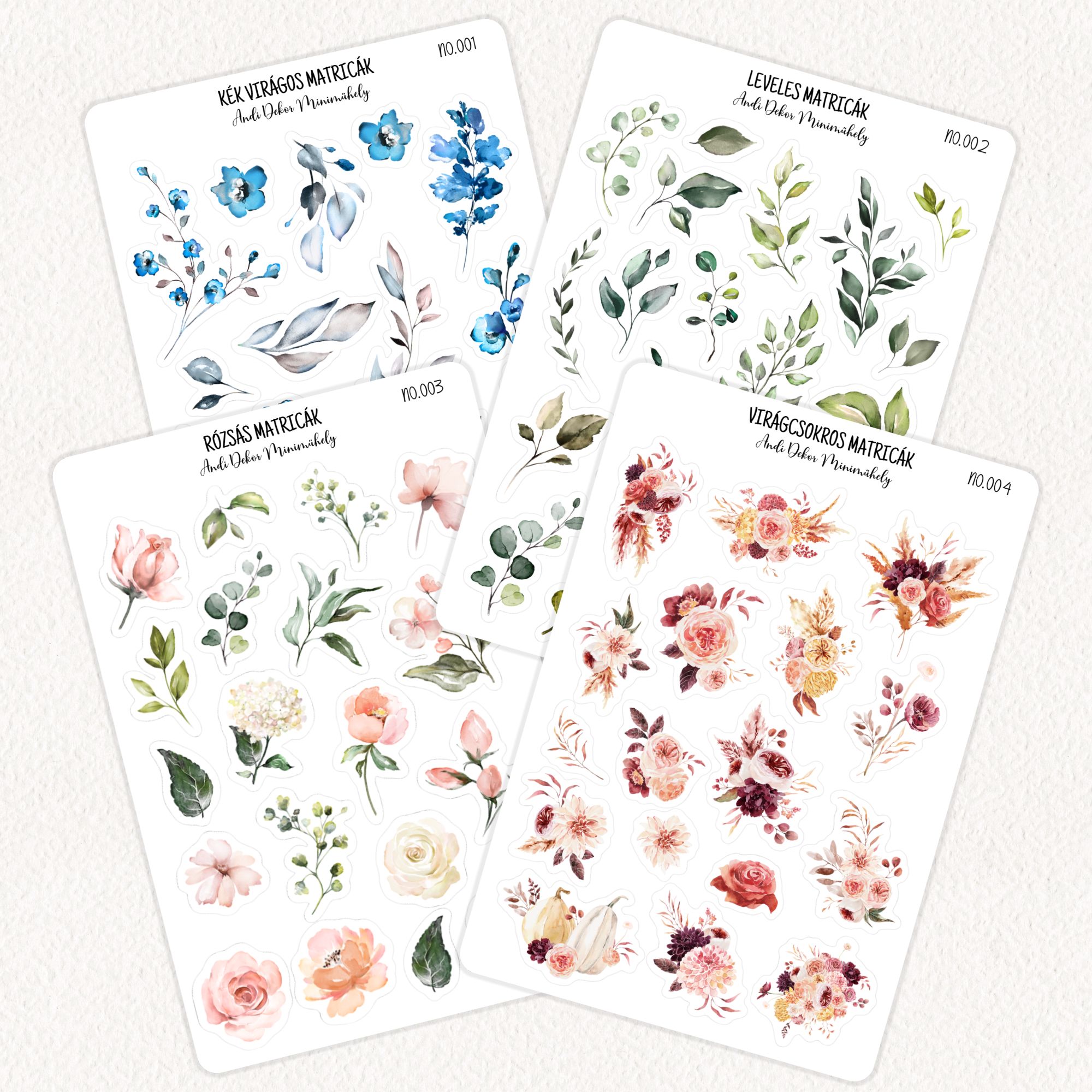Virágos matrica csomag